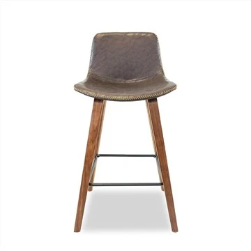 Barstools Cathaoirleach Miotal Footrest Suíochán stuáilte PU
