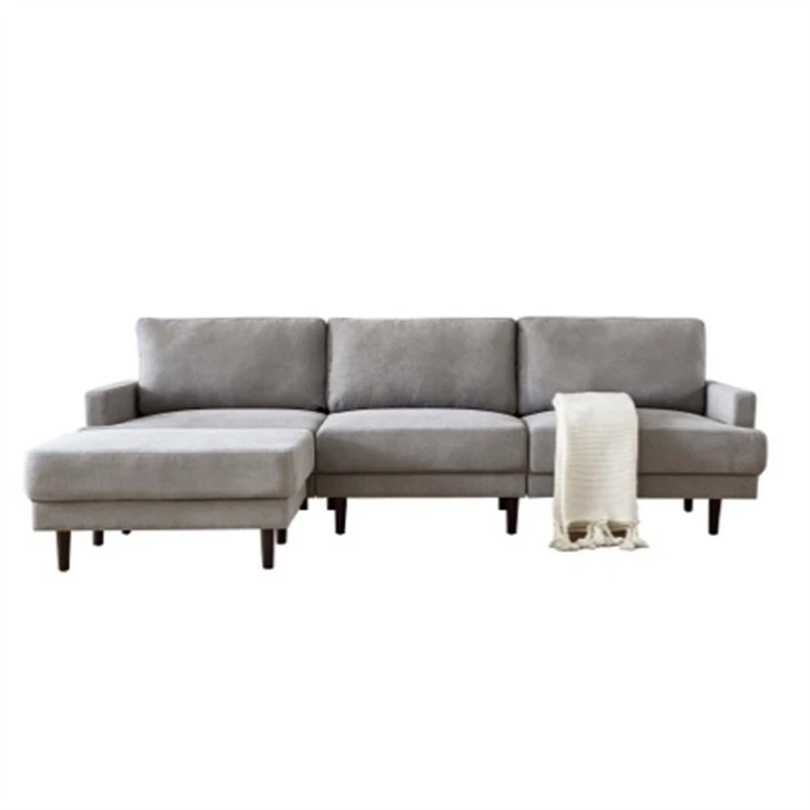 Tolg Trí Shuíochán le Tolg Sleeper Chaise don Seomra Maireachtála