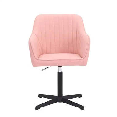 Deasca agus Cathaoirligh Oifige Baile Upholstered Fabraic, Gan Rothaí