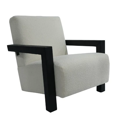 Wood Frame ArmChair | Modern Fabric Accent Chair ISLABELLE Wood Frame ArmChair | Modern Fabric Accent Chair ISLABELLE